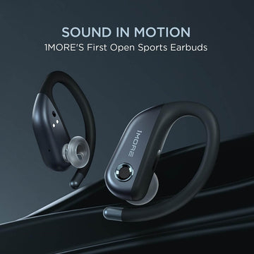 1MORE Fit Open Earbuds S50, Bluetooth 5.3 Wireless Earbuds with Long Battery Life IPX7 Water Resistance & Comfortable Fit for Running, Working Out & Even Everyday Use (Black & White) - Imported from UK